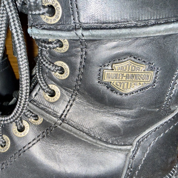Harley Davidson Women's Casper Logger Black Leather Riding Boots 8.5 - Picture 4 of 13